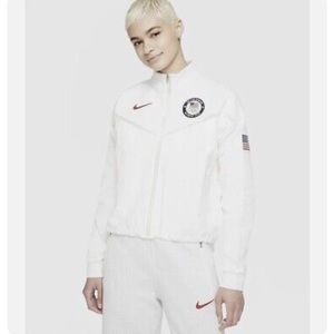 NEW Nike Team USA Olympic Windrunner White Jacket Womens XS S CK4604-100 $450
